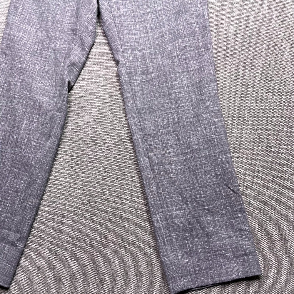 Ted Baker Jem Textured Dress Pants Mens 35 Light Gray Wool Stretch TB605059 - Picture 3 of 15